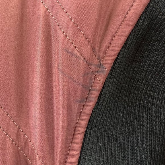 Prana Puffer Jacket Esla Skirt Set Burgundy Mauve size S Zip Front Sample NWOT - Picture 13 of 14